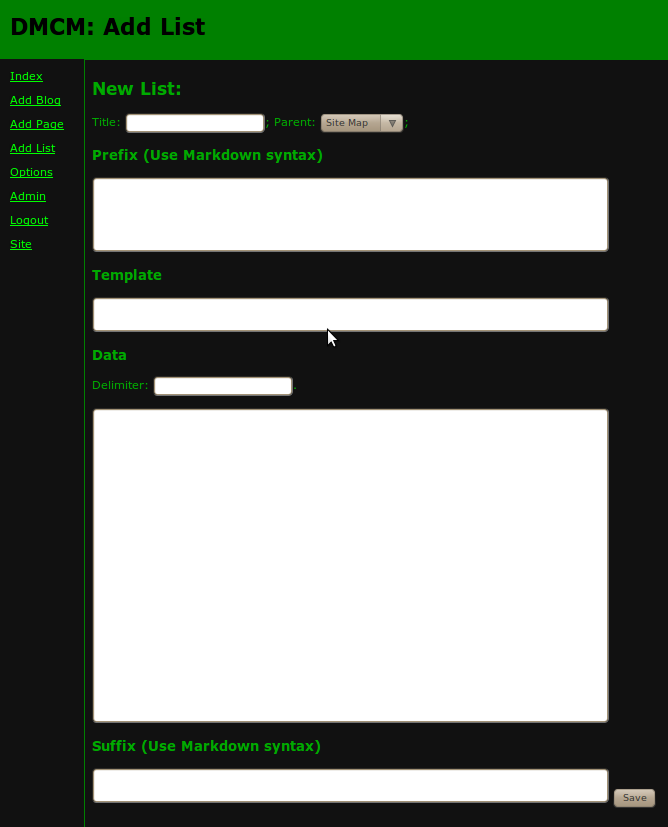 DMCM Add List