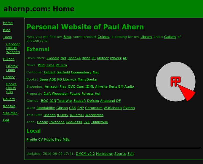 ahernp.com home page