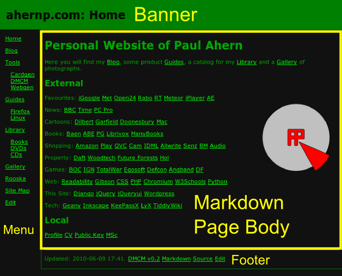 ahernp.com home page